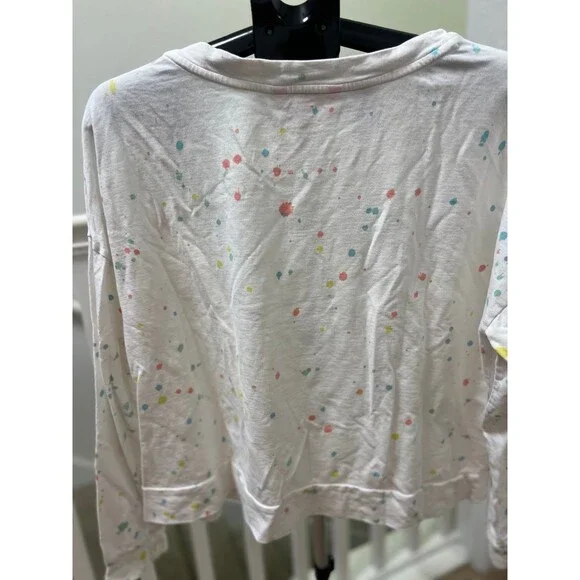Lilly Pulitzer Sheridan Palm Tree Paint Splatter Crewneck Sweatshirt Top Size XL - Picture 5 of 12